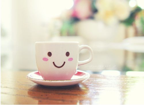 Happiness cup of tea 